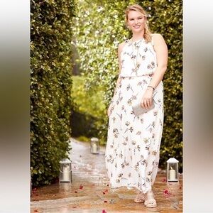 Maurice’s Floral Cream Maxi Dress size 2